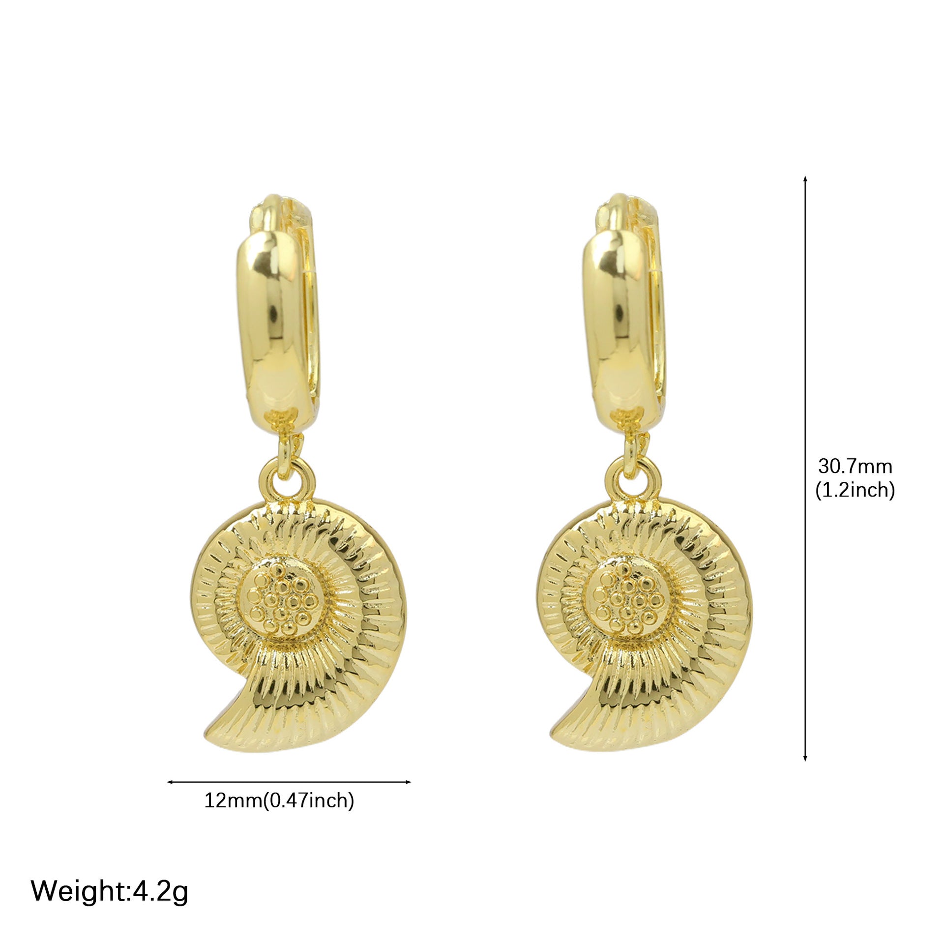 Jayanna Marine Charm Earrings - Conch [RQV4G384]