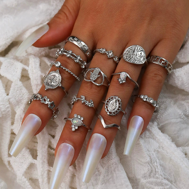 Ariyah Retro Stacking Ring Set - Style 2 [U287LT8Q]
