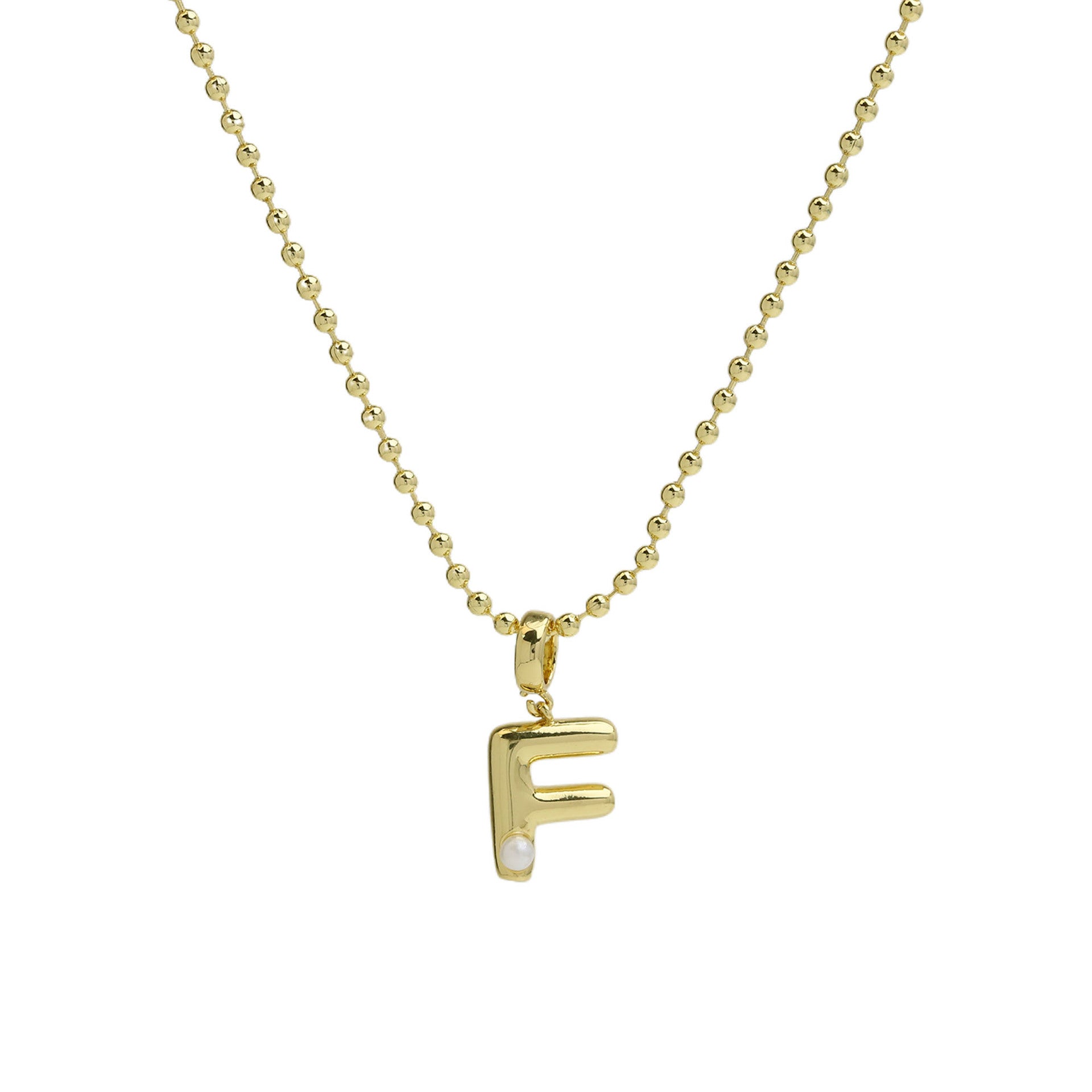 Savvy Bubble Initial Necklace - Letter F [S9GOOGB4]