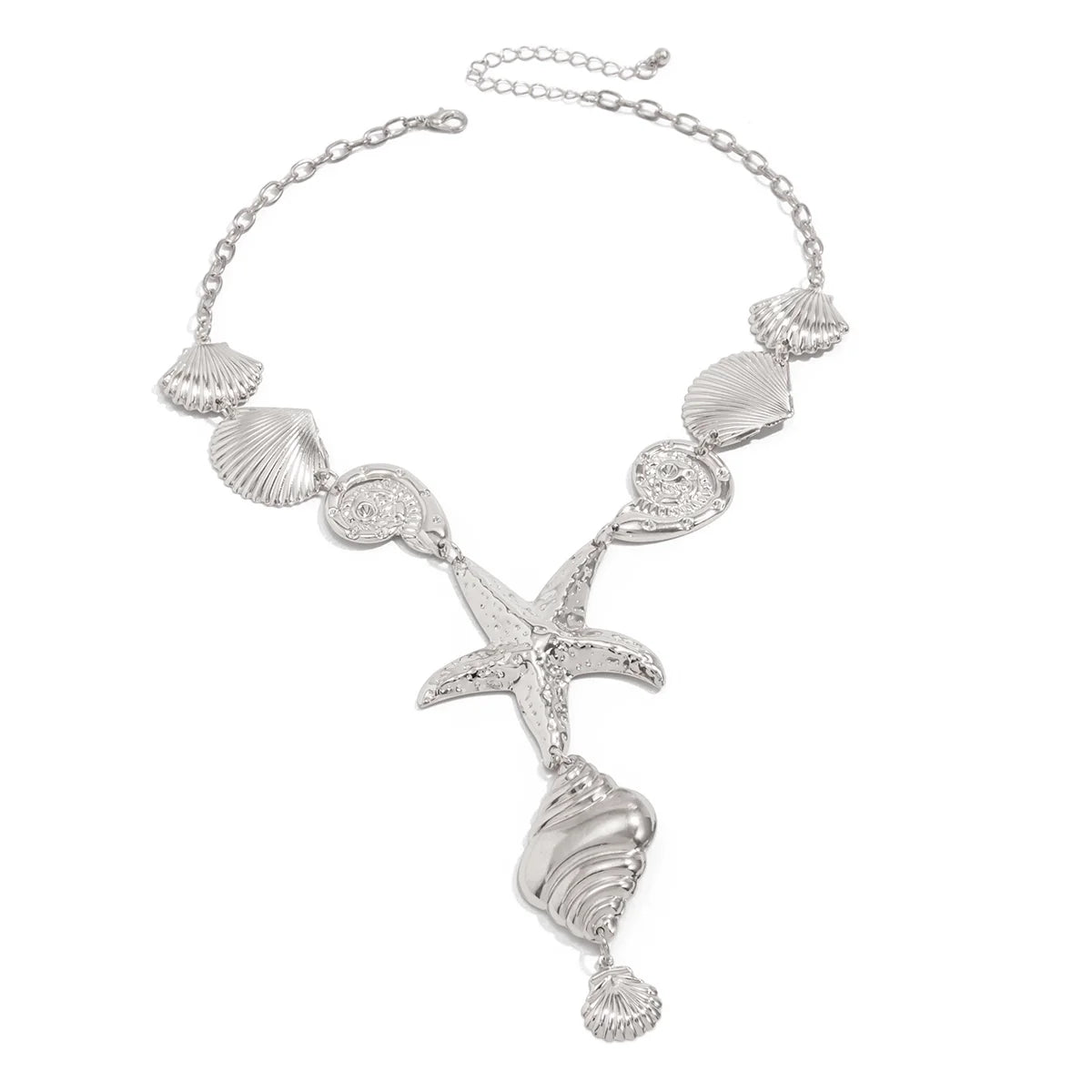 Kambri Ocean Starfish Necklace - Silver Large Starfish