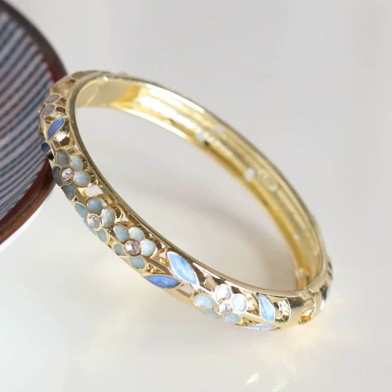 Camiya Cloisonné Bloom Bracelet - Blue Style D [AJGOQJOM]