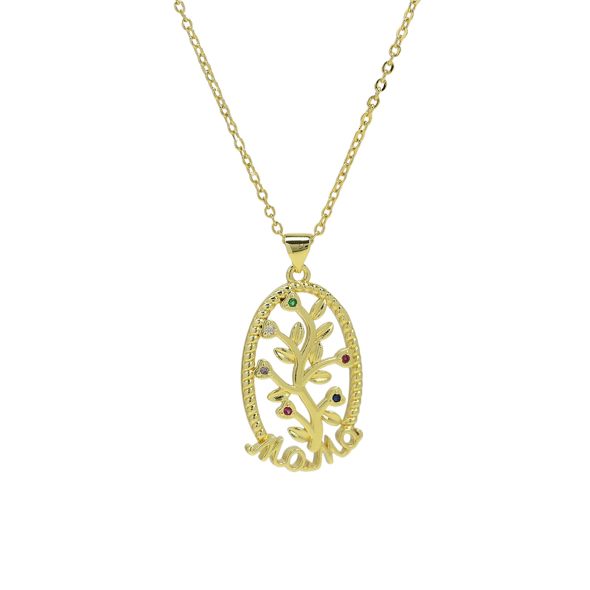 Saydee Zircon Mother Pendant Necklace - Design 2 [MYM0BVHP]