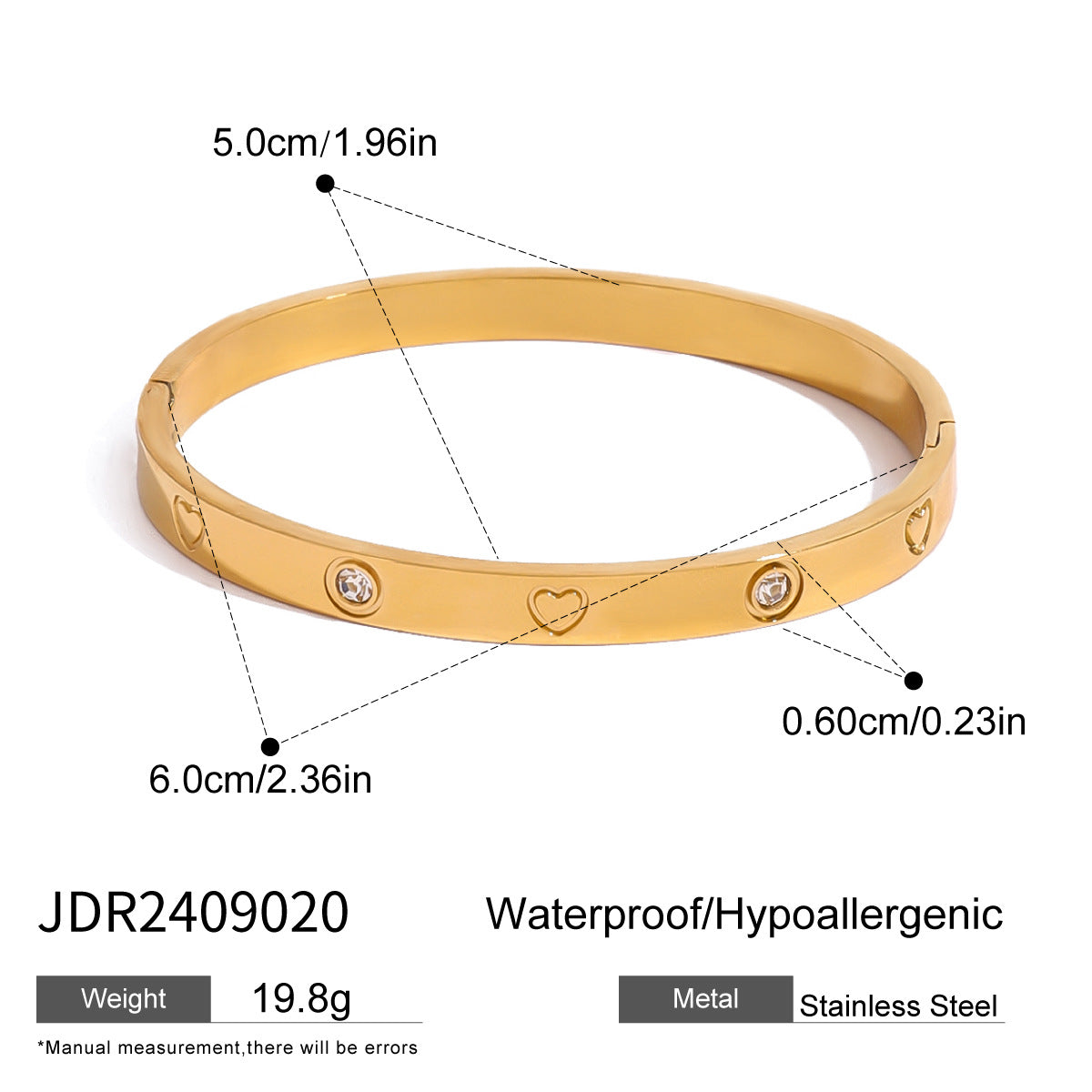 Christianna Zircon Buckle Bracelet - Gold-Tone with Zircon [KUD5DXF1]
