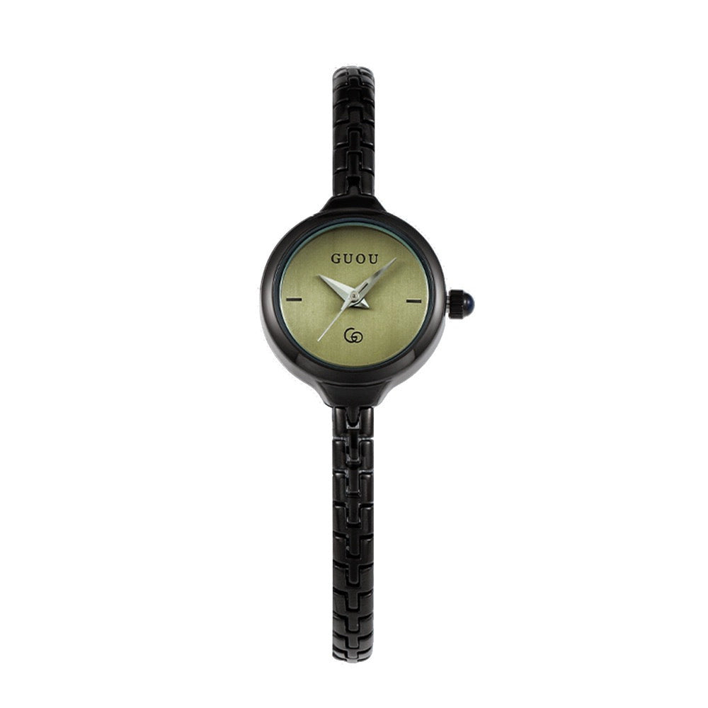 Aiden Elegant Bracelet Watch - Gunmetal Green [0LT9I1SB]
