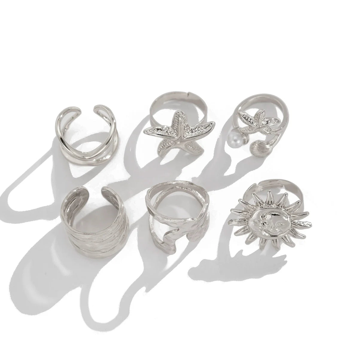 Sariyah Sunlit Ring Set - Silver Sun Style