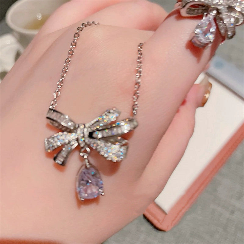 Hilda Delicate Bow Jewelry - Necklace [36CT065K]