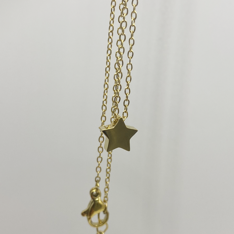 Samanta Delicate Star Necklace - Titanium Steel Star - Gold [9TQQ6UMU]