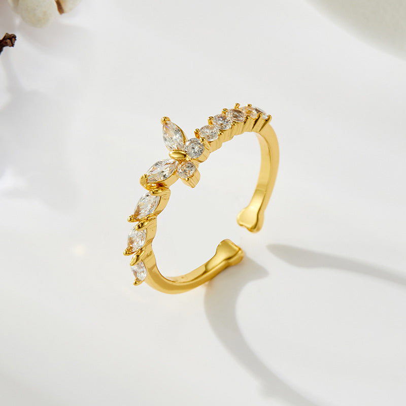 Kinsleigh Zircon Butterfly Ring - R16546M000 [OWAFVU8S]