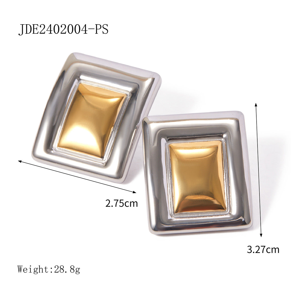 Emily Geometric Contrast Studs - Style 3 [08HXYIBM]