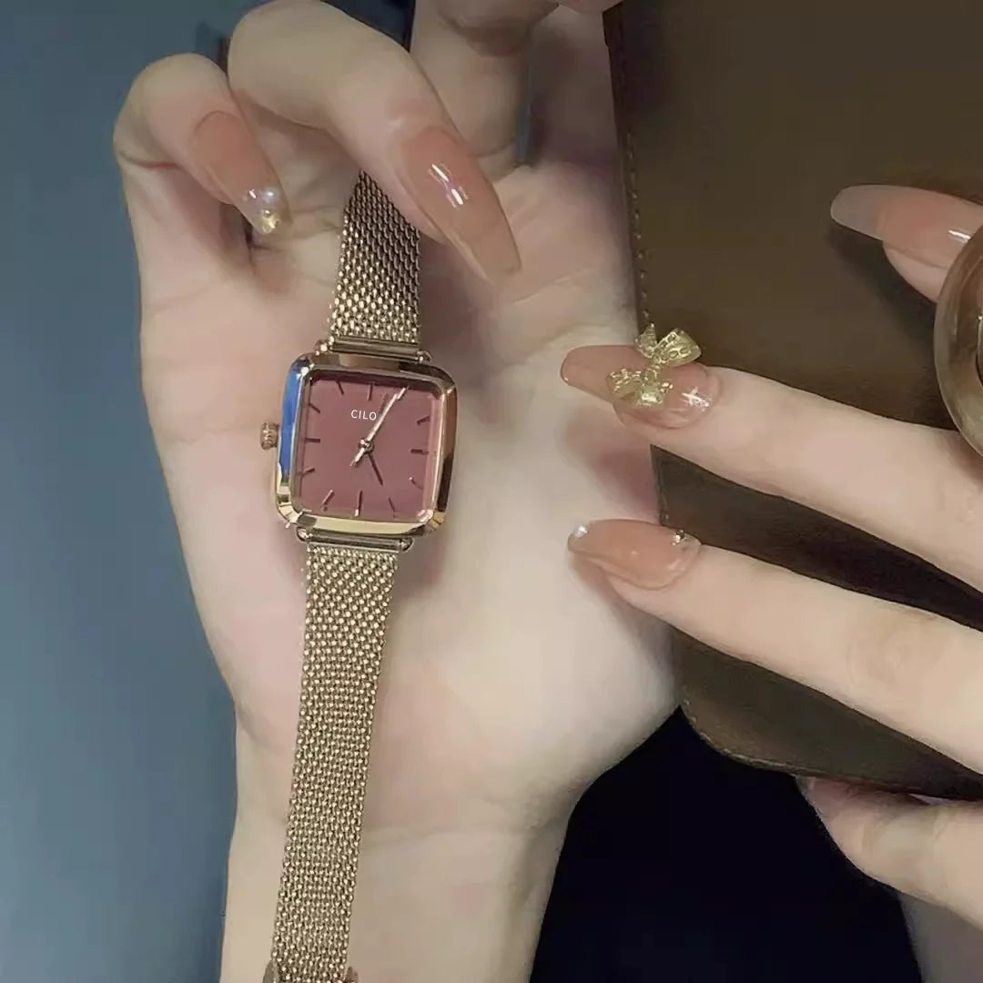 Laykin Crimson Square Watch - Crimson Sugar Cube