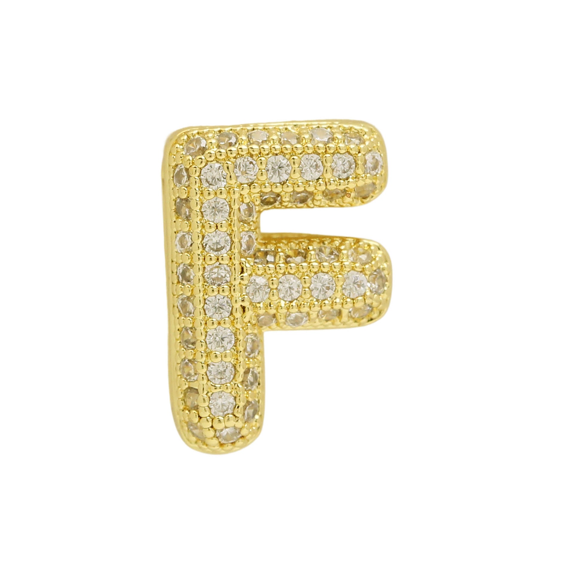 Israa Gold Bubble Letter Bracelet - F [RMDH9LAK]