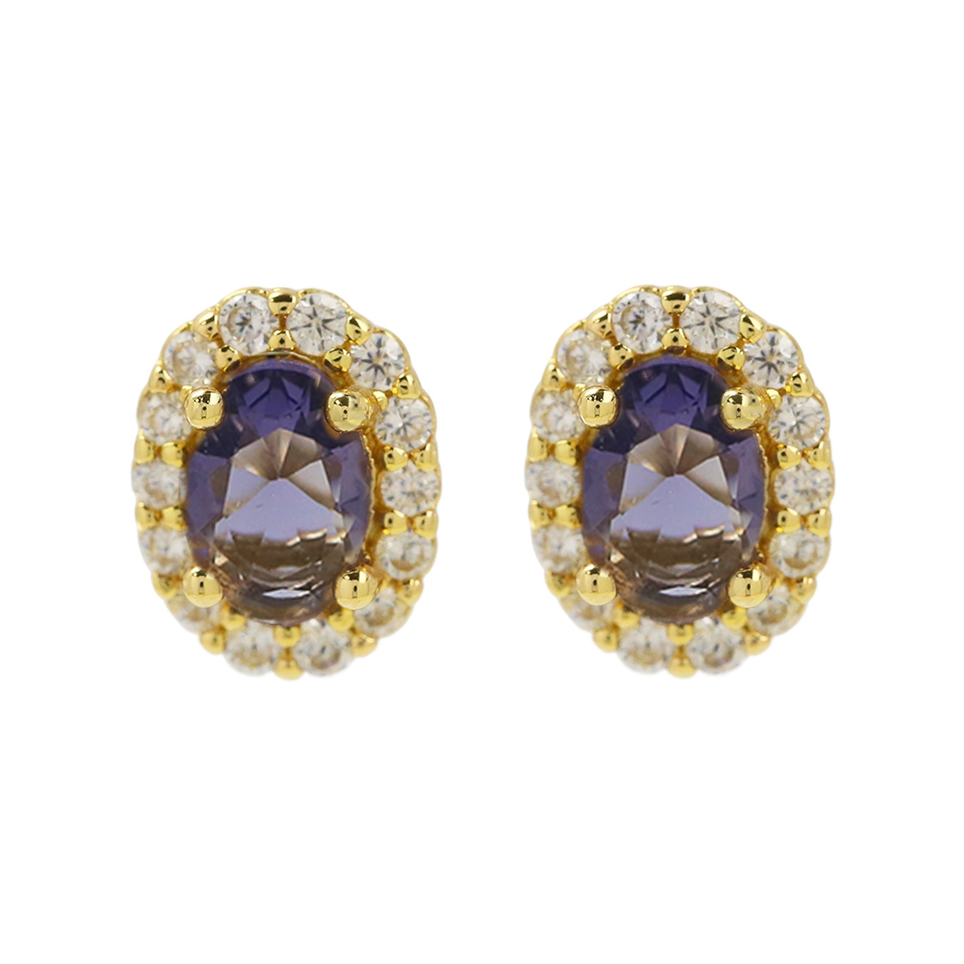Emmylou Birthstone Drop Earrings - February [DVWQH822]