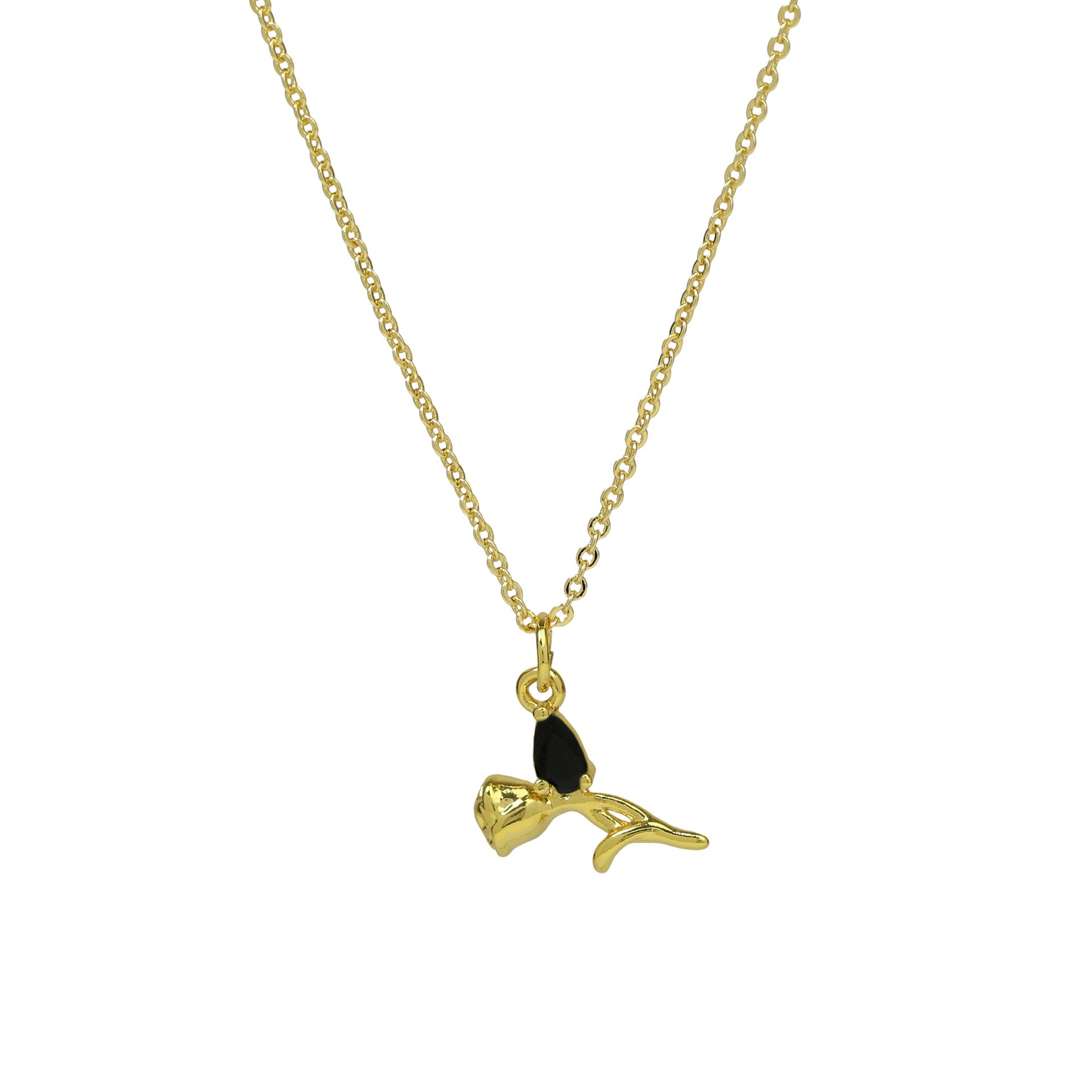 Taliyah Zircon Rose Pendant Necklace - Black Multi-Color Zircon Rose [WW4QIKWL]
