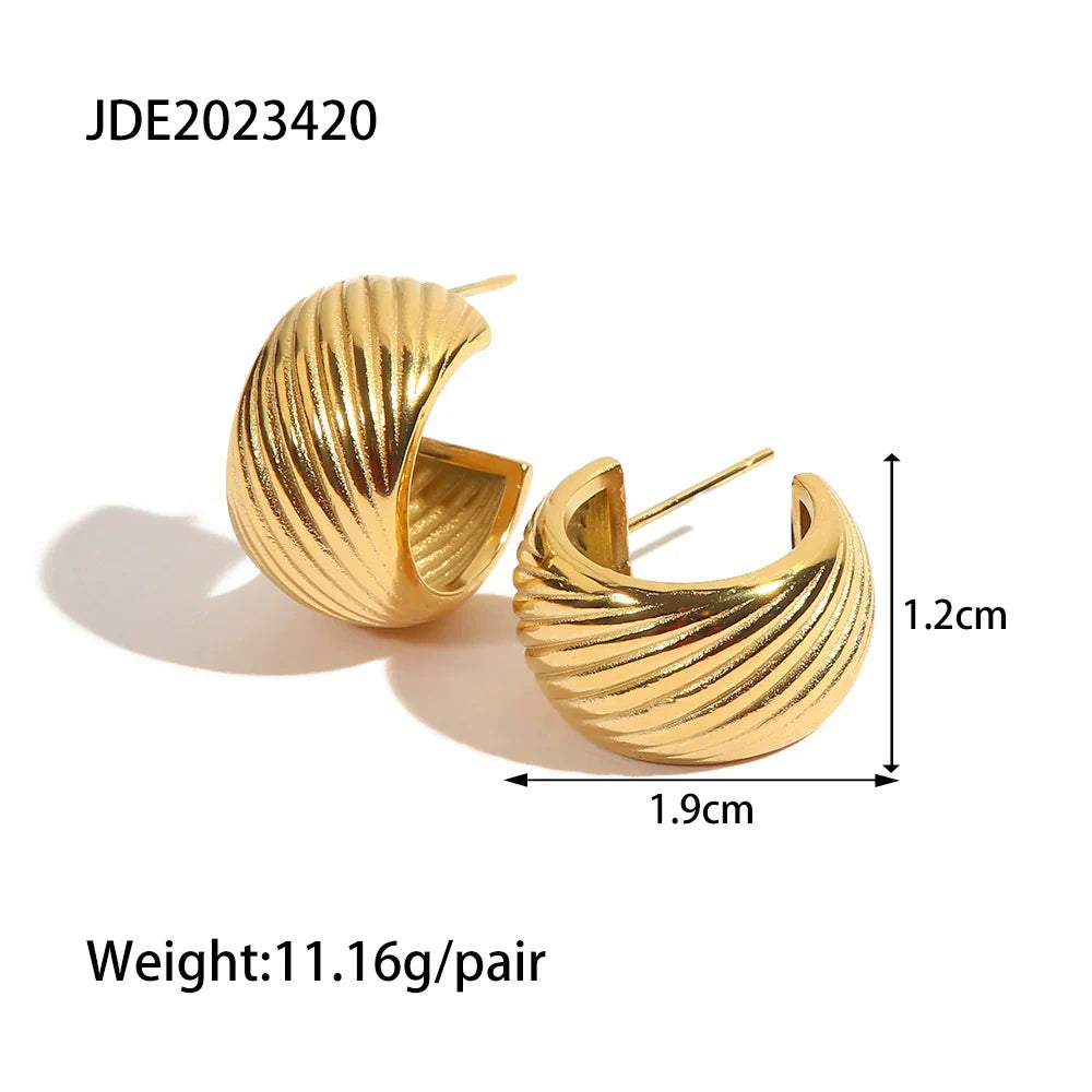 Khori Dainty Ball C-Hoop Earrings - JDE2023420