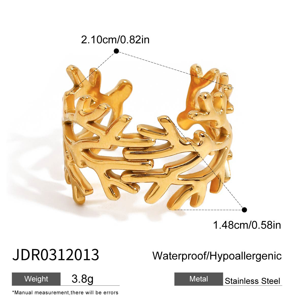 Yaretzy Sculptural Gold Ring - JDR0312013 [2INPUL51]