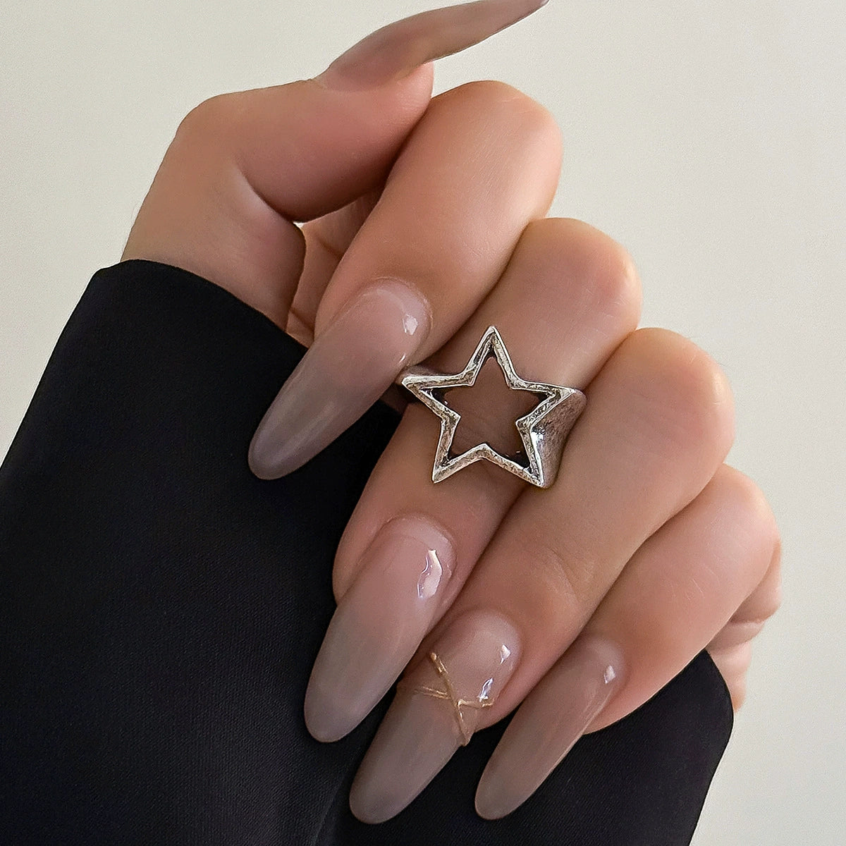 Raniyah Celestial Ring Set - Antique Silver [BP0W9JZ2]