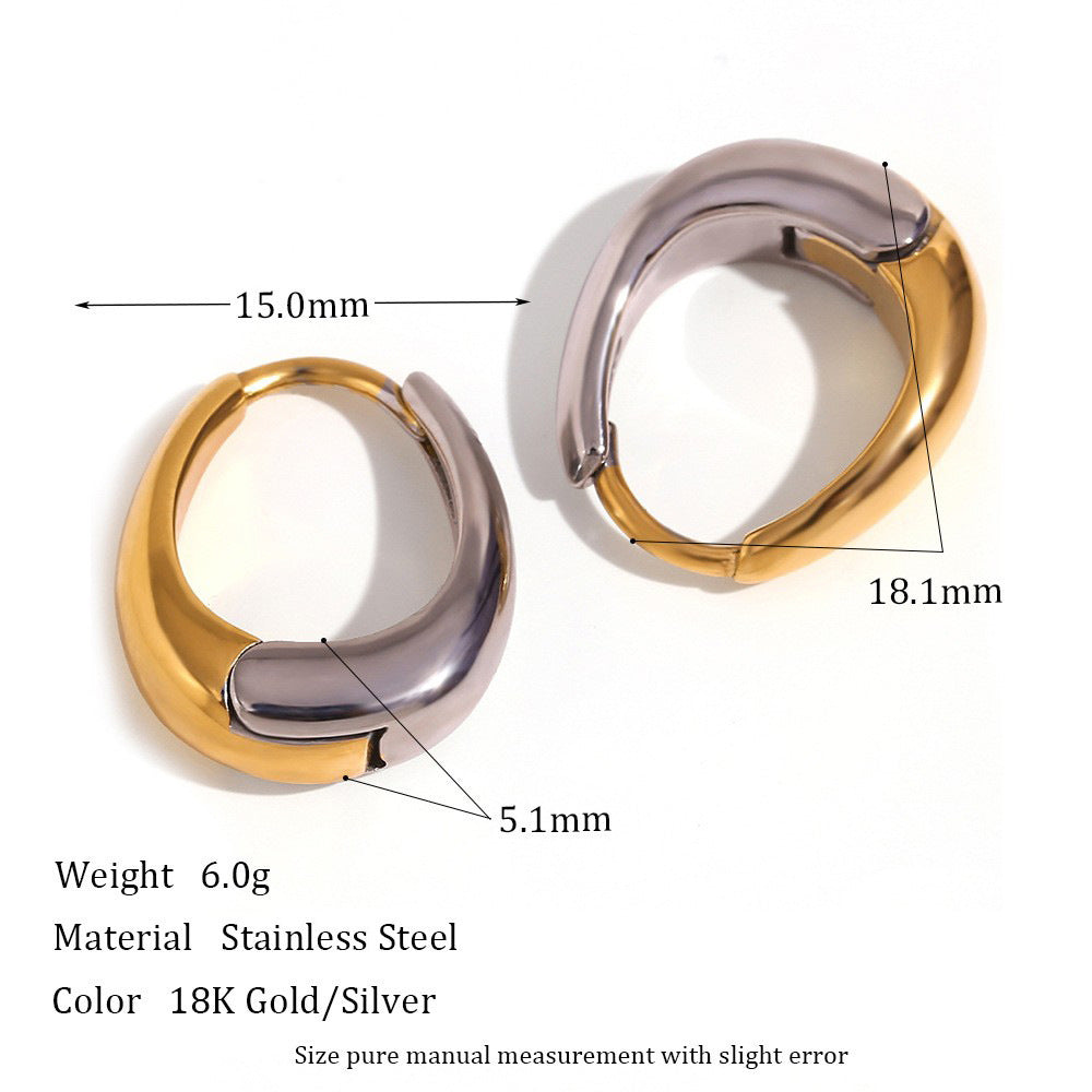 Aja Two-Tone Jewelry Collection - Mini Pear-Shaped Ear Cuff [VAZF32PA]