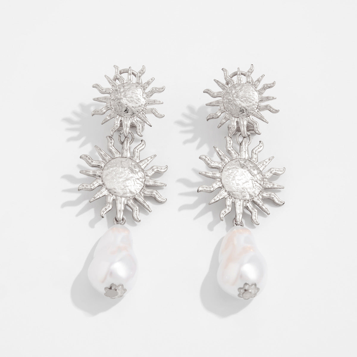 Gloria Geometric Drop Earrings - Style 3680 Silver [TEP06XCX]
