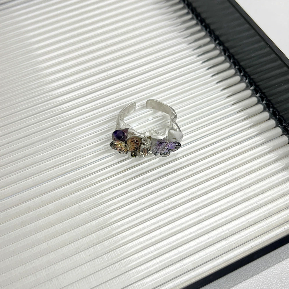 Ysabella Colorful Butterfly Open Ring - Style B [JTNFJT0E]