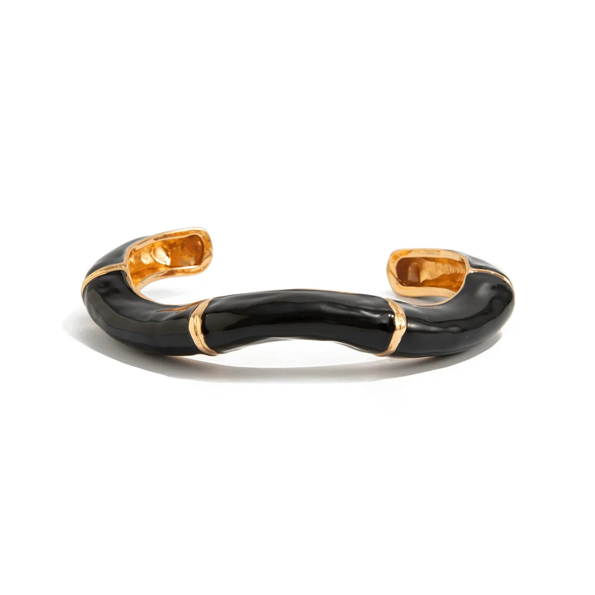 Alliyah Fluid Wave Cuff - Black Narrow