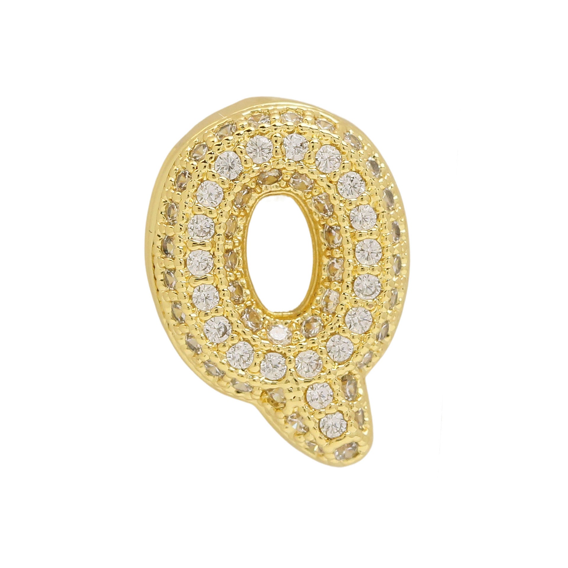 Israa Gold Bubble Letter Bracelet - Q [P51I972Y]