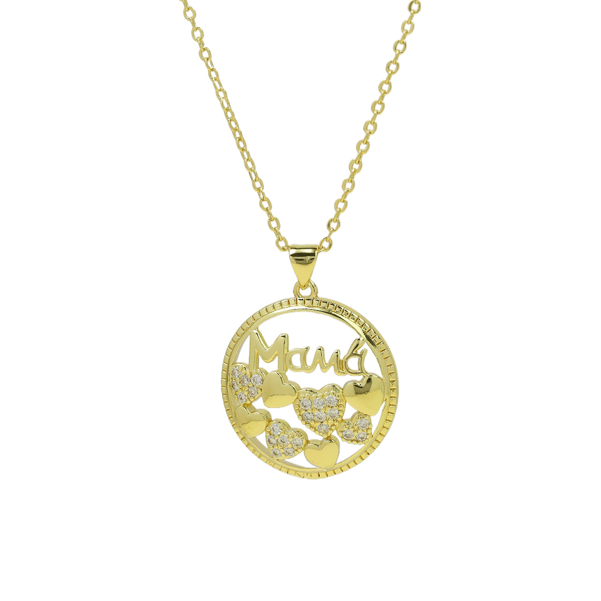 Saydee Zircon Mother Pendant Necklace - Design 7 [56ME12J0]