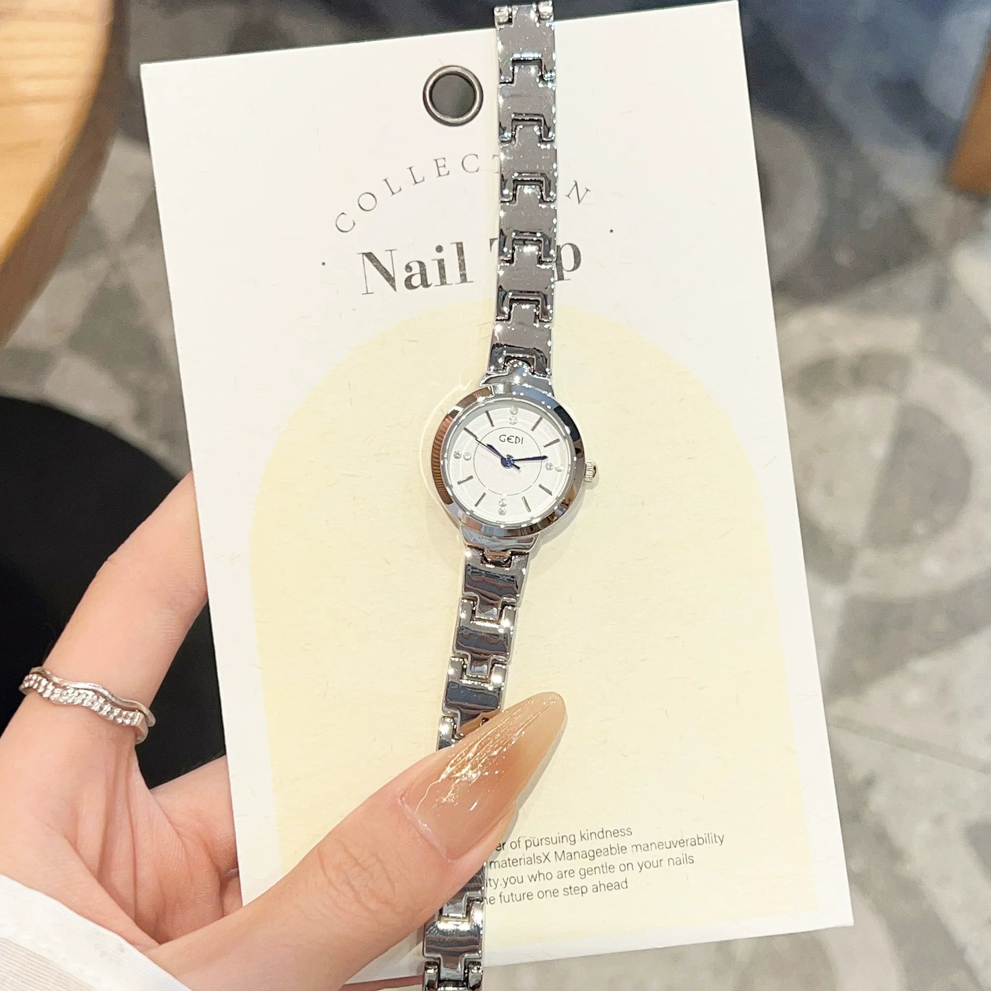 Simran Elegant Bracelet Watch - Lady Silver