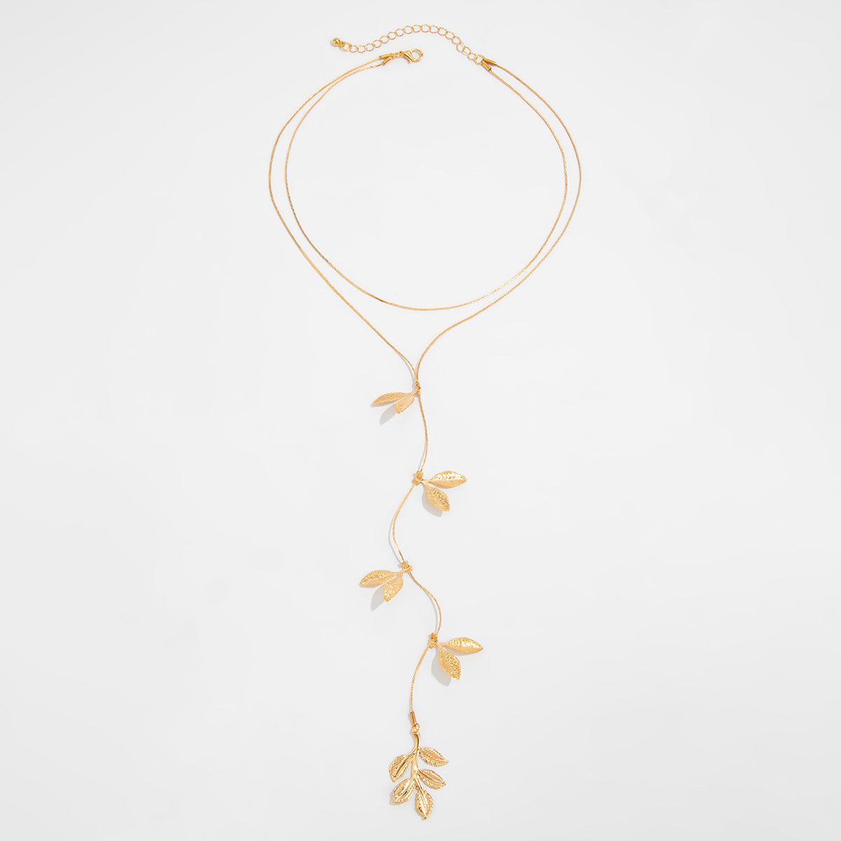 Ziya Tassel Leaf Necklace - Gold [V6U3LN9C]