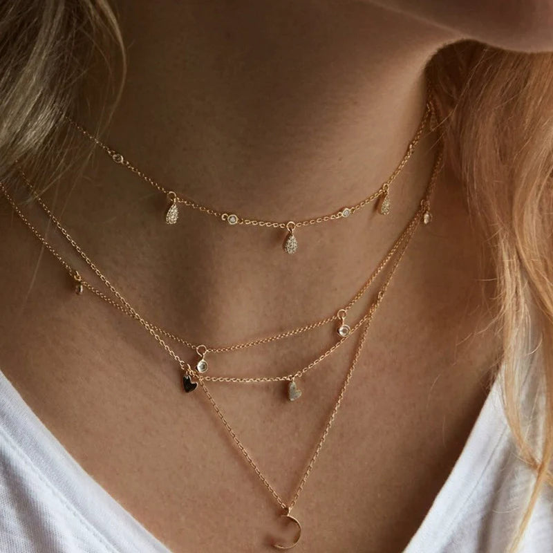 Brileigh Crystal Triangle Necklace - N0307-4