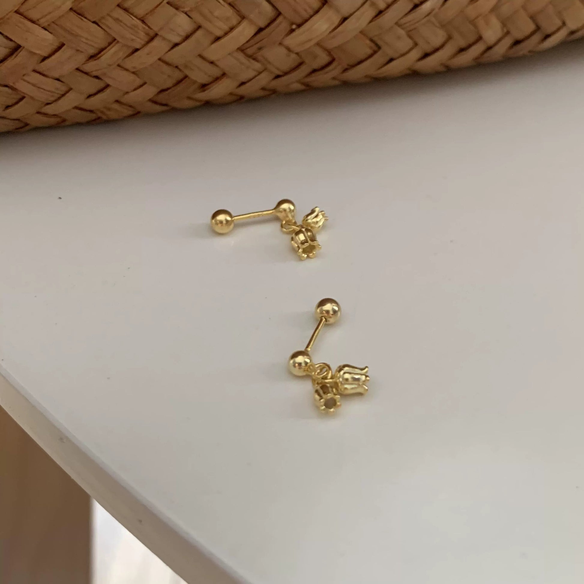 Arlyn Vintage Lily Earrings - Lily of the Valley Stud Earrings