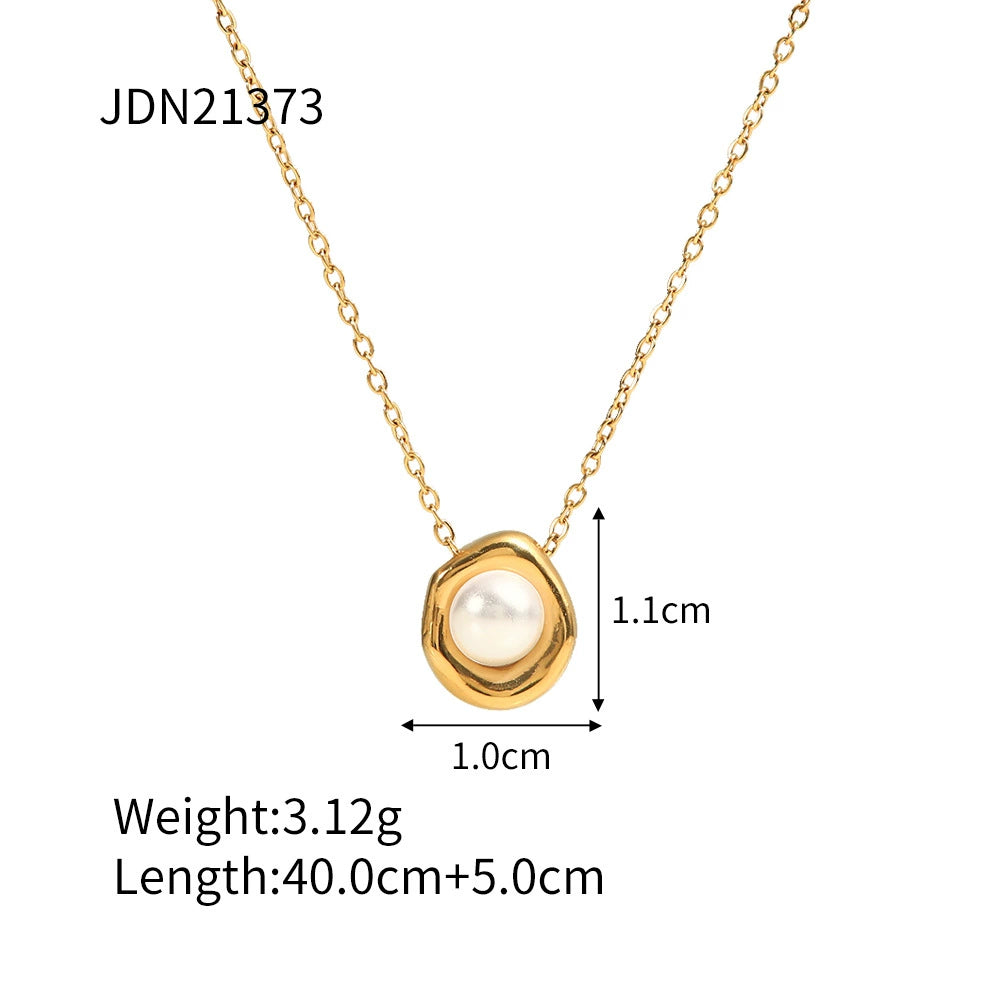 Kayce Pearl Clavicle Necklace - JDN21373 [18R6ZB0P]