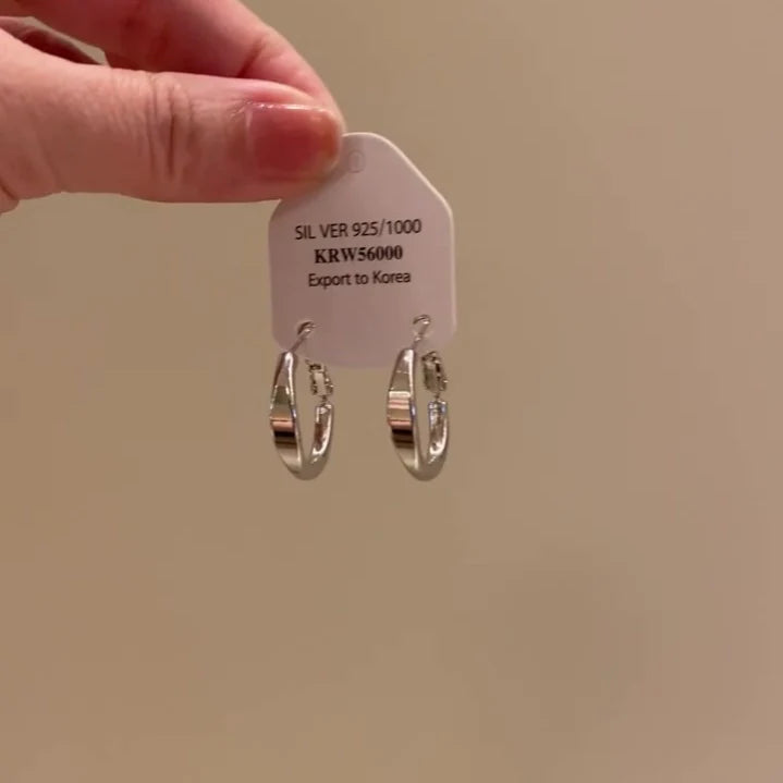 Yohanna Polished Hoop Earrings - Minimalist Hoop Earrings
