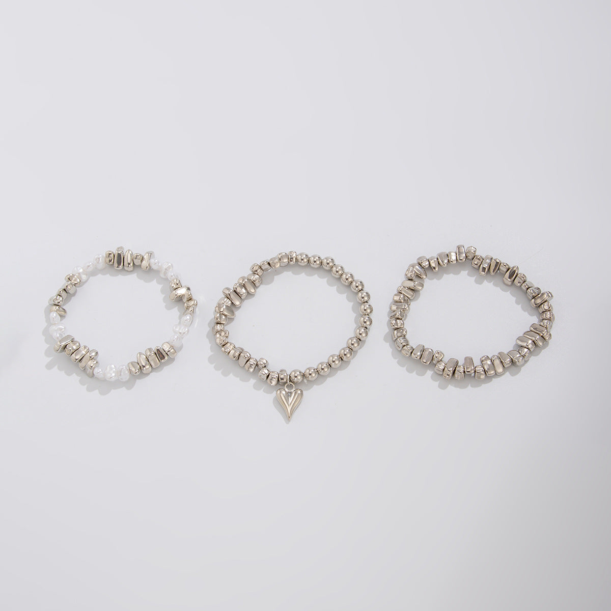 Truth Crushed Stone Bracelet - Silver [IXZ0NF9Q]