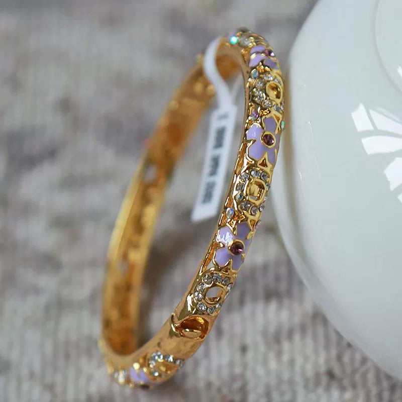 Hayat Palace CloisonnŽ Bracelet - Light Purple