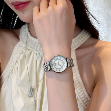 Chizaram Luxe Steel Watch - Silver White