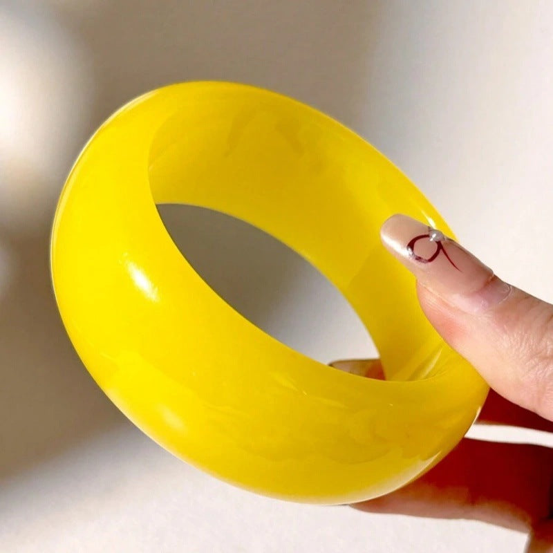 Bani Resin Wave Bracelet - Lemon Yellow [REUZWLCZ]