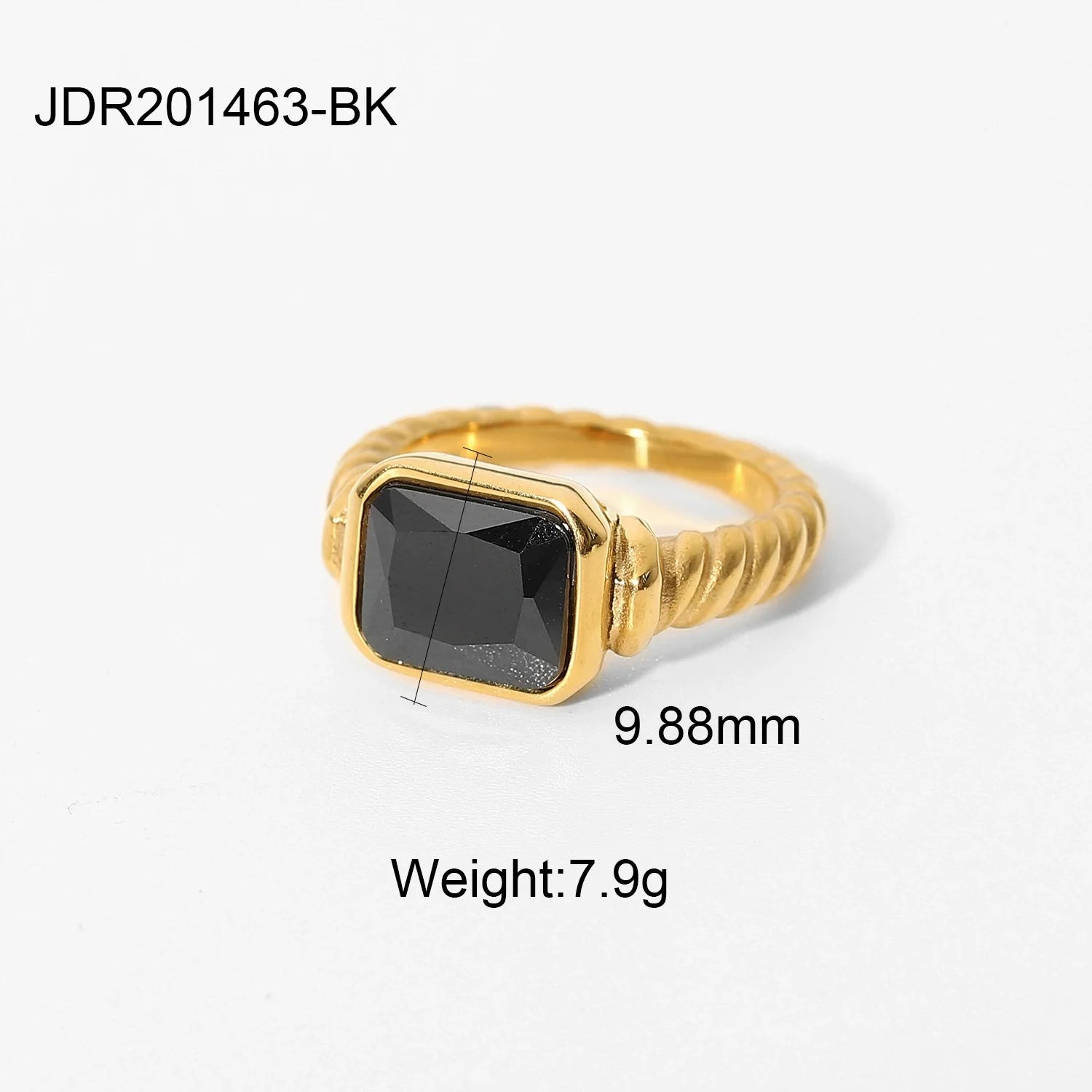 Jane Zircon Stacking Rings - JDR201463-BK