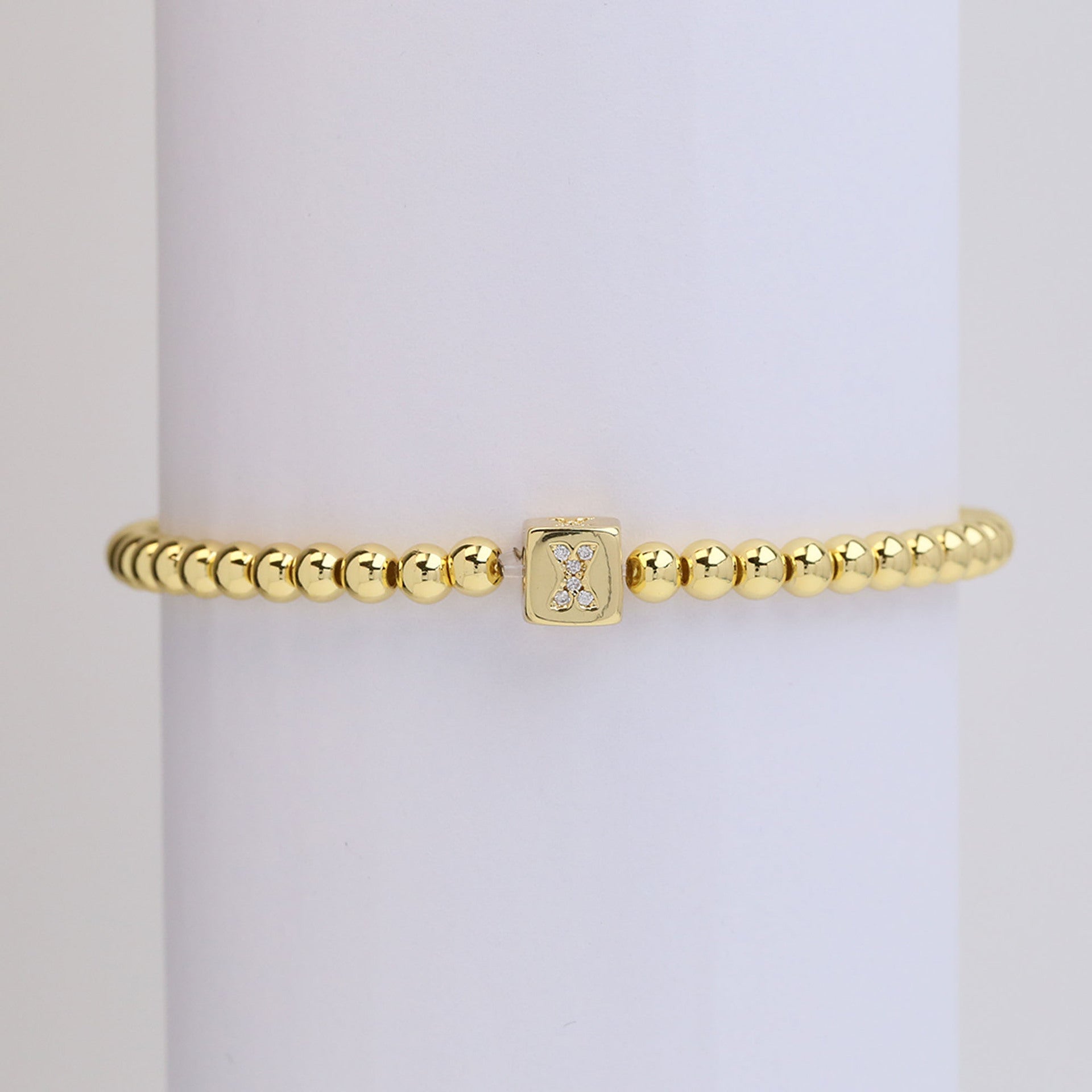 Layana Initial Cube Bracelet - X [G5HGVF7S]