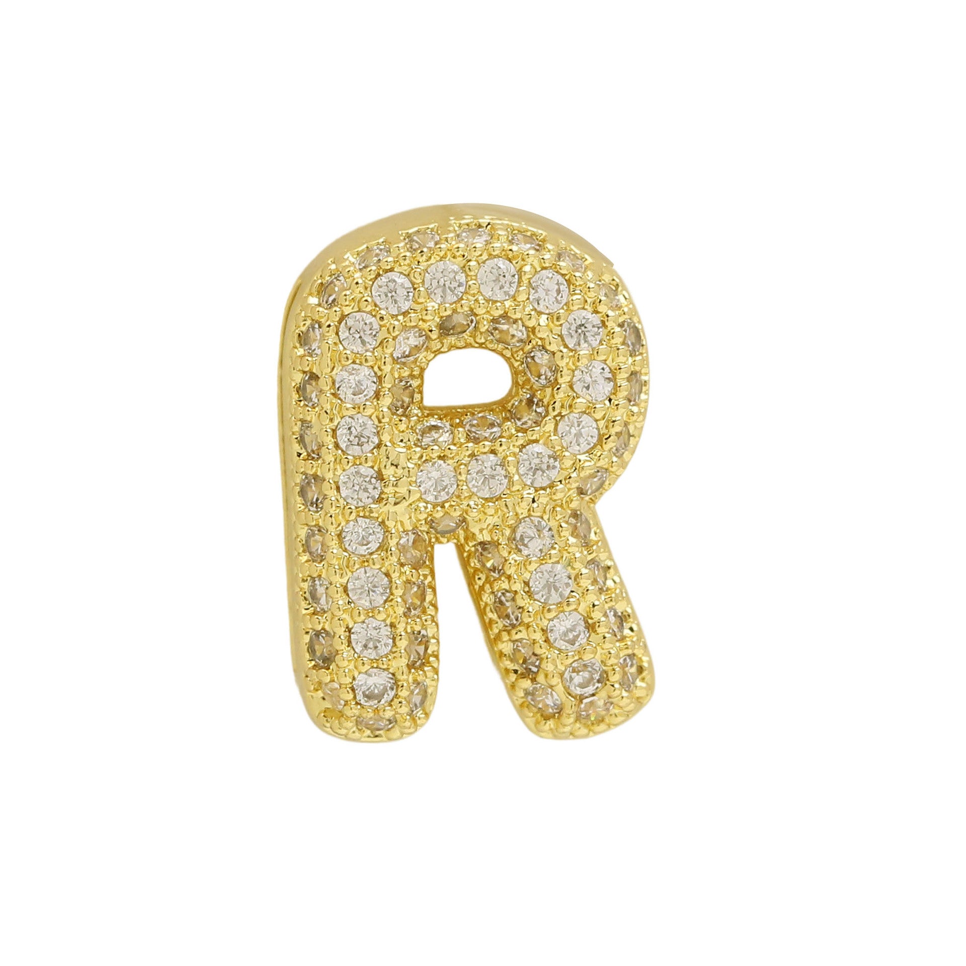 Israa Gold Bubble Letter Bracelet - R [4I29F48B]