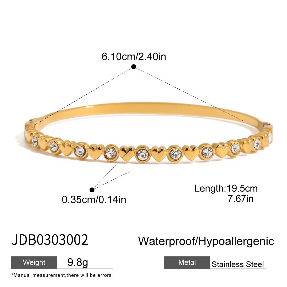 Alysson Gold Love Charm Bracelet - JDB0303002 [4PJYCZ72]