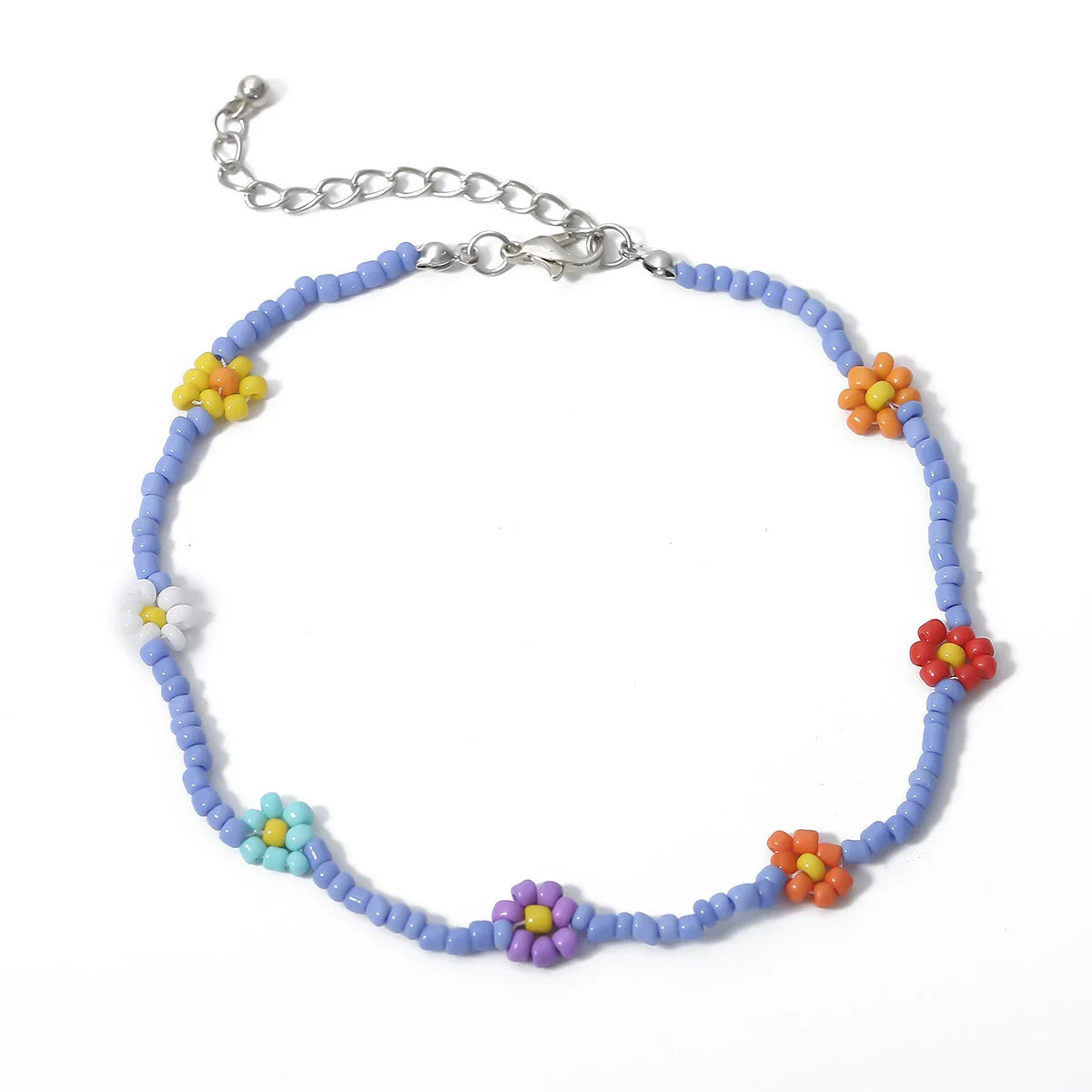 Skyla Floral Beaded Necklace - Style Five Colorful