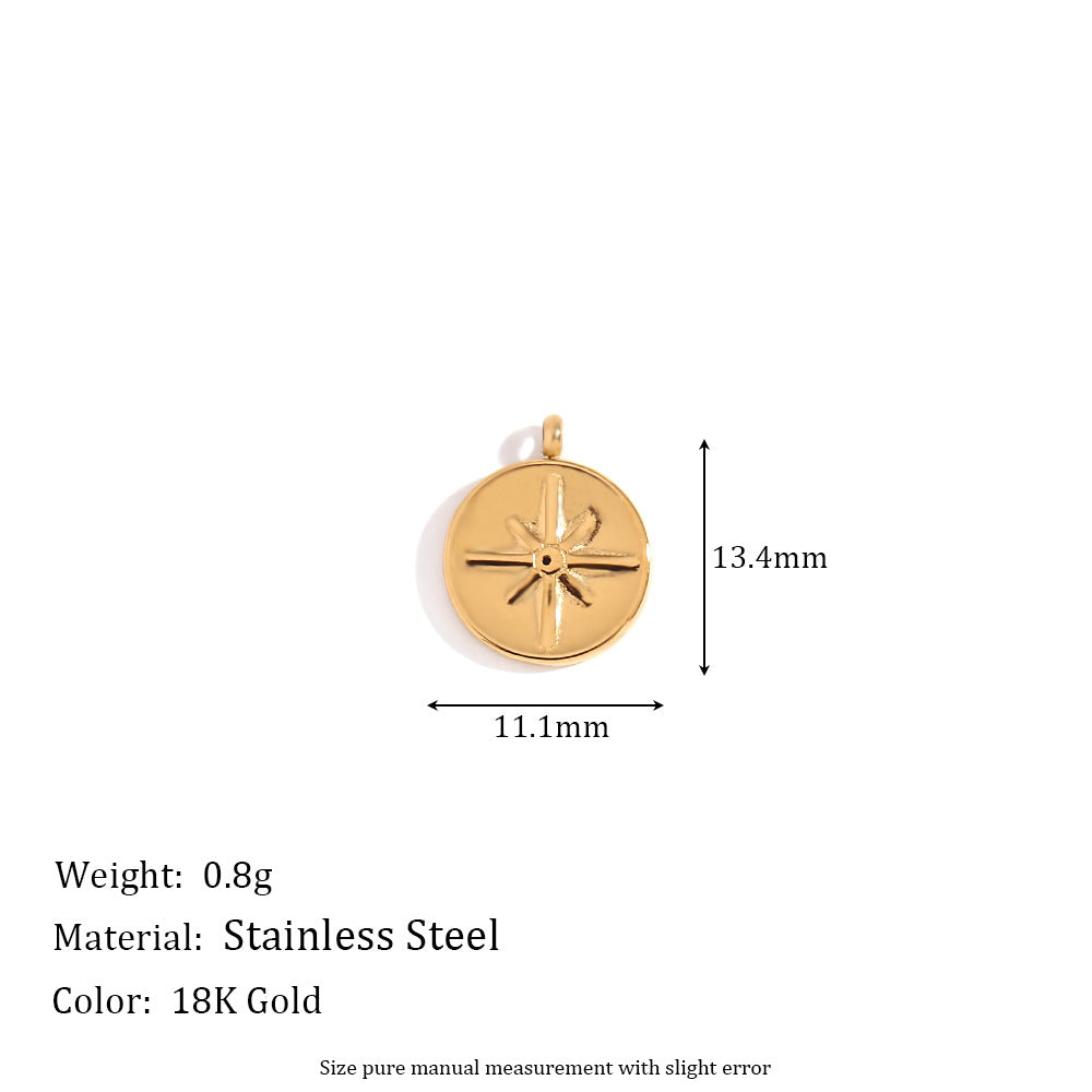 Kayce Geometric Charm Pendants - Eight-Pointed Star Pendant [ZST40WOK]