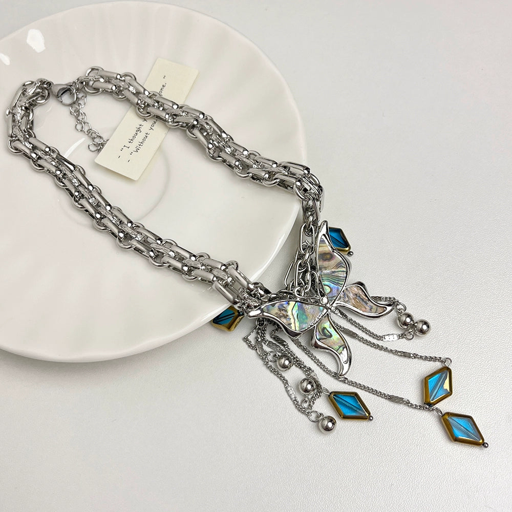 Amylah Chinoiserie Butterfly Necklace - Main Image Necklace [DCTAFEVI]
