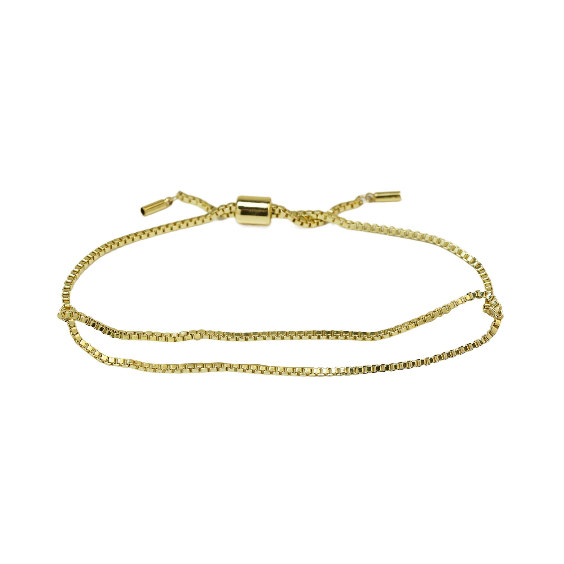 Makinley Bubble Letter Charm - Gold Bracelet [81I87F1M]