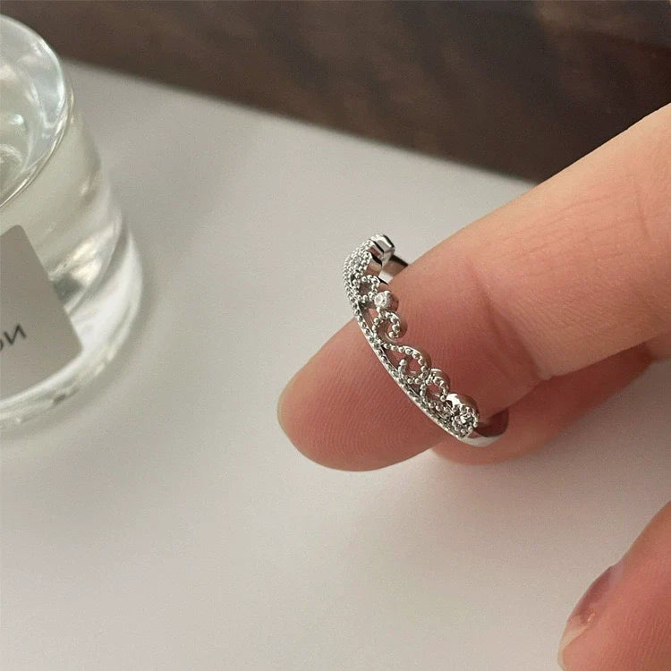 Chanel Sparkle Zirconia Rings - Lace Edge Ring
