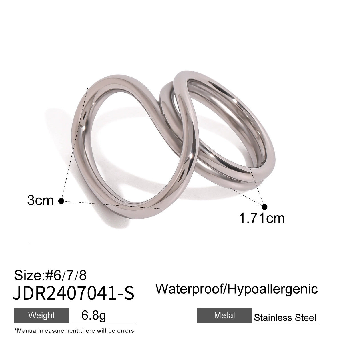 Etta Sculptural Titanium Ring - S-6 [REZMYAVF]