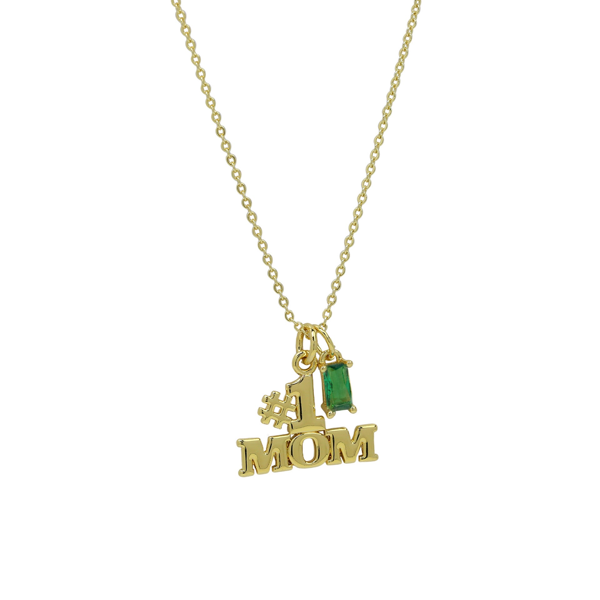Serah Mom Birthstone Necklace - May Birthstone [OZ9VW98P]