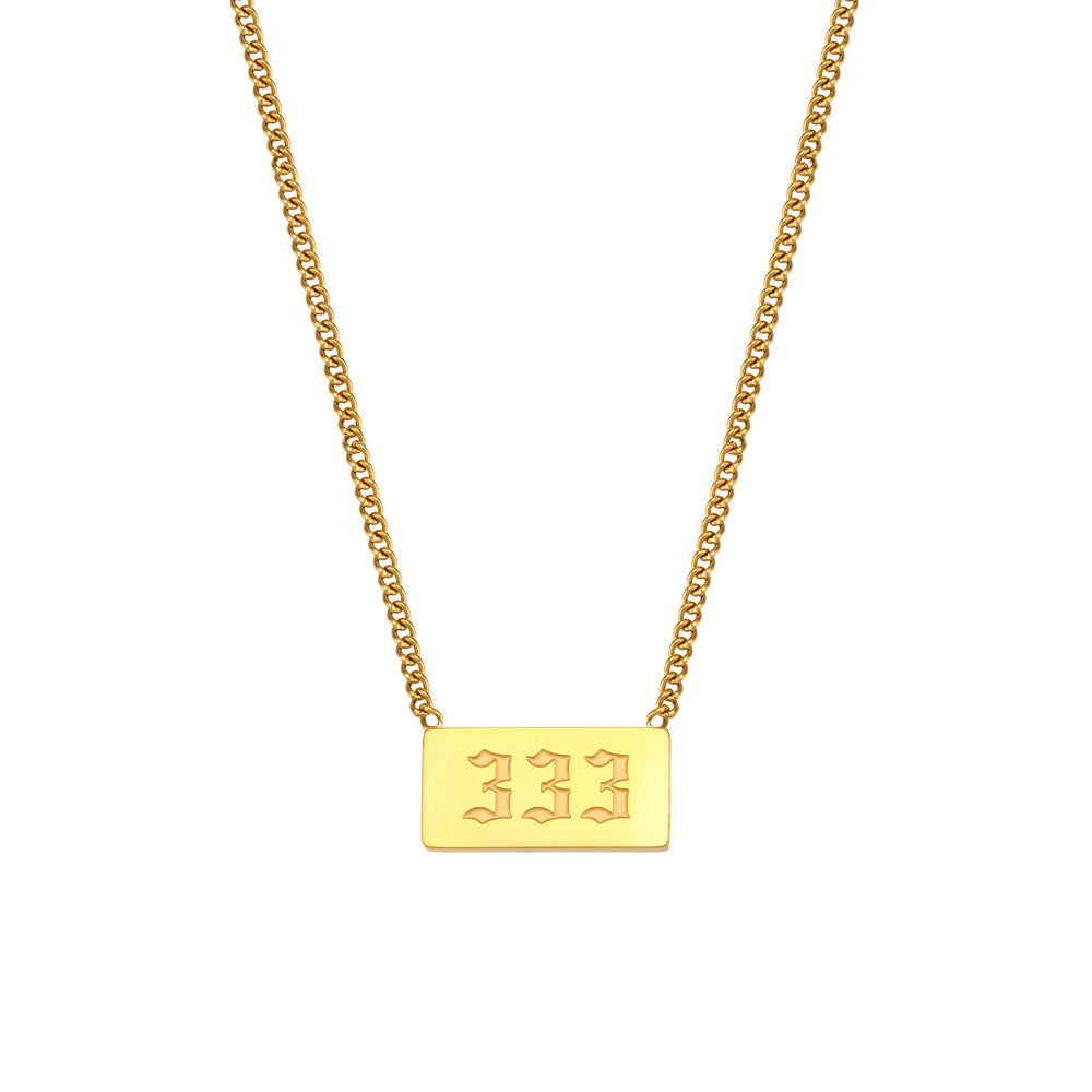 Evelia Angel Number Necklace - Angel Number Necklace - 333 [VBY3YW24]