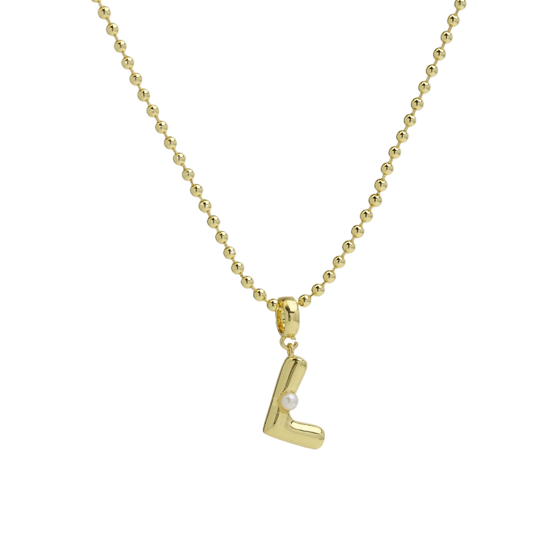 Savvy Bubble Initial Necklace - Letter L [8KPIBXYG]