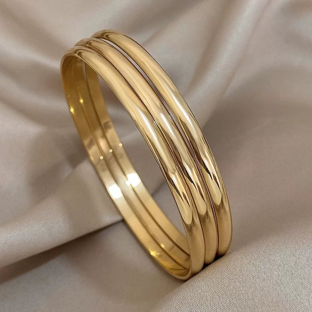 Myanna Stackable Bangle Set - Gold